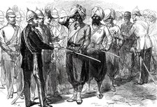 The Prince of Wales receiving the survivors of the Defence of Lucknow...1876. Creator: C.R..