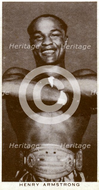 Henry Armstrong, American boxer, 1938. Artist: Unknown