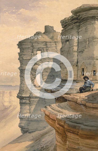 Cliff Houses on the Rio Mancos, Colorado, 1878. Creator: William Henry Holmes.