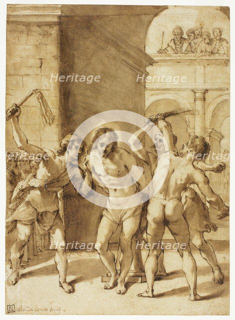 Flagellation of Christ, n.d. Creator: School of Guercino Italian, 1591-1666.
