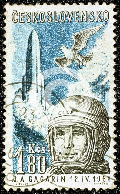 Yuri Gagarin, Soviet Russian cosmonaut, 1961. Artist: Unknown