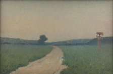 Road through the field in the morning, 1932. Creator: Alphonse Osbert.