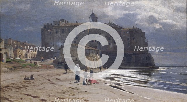 The Town By The Sea, 1870s. Artist: Orlovsky, Vladimir Donatovich (1842-1914)