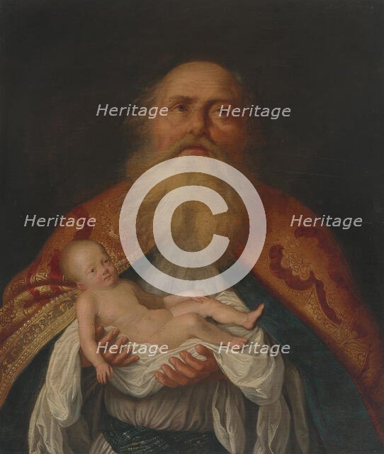 Saint Simon with the Christ Child, 1629. Creator: Nieulandt, Adriaen I van (1587-1658).