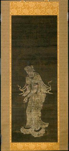 The Bodhisattva Kannon, from the triptych Approach of the Amida Trinity, Kamakura Period... Creator: Unknown.