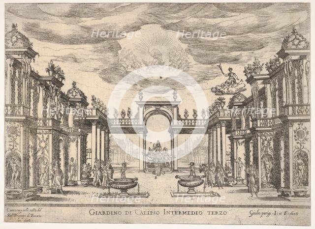 Sixth interlude: garden of Calypso (Intermedio sesto: giardino di Calipso), from the serie..., 1608. Creator: Remigio Cantagallina.