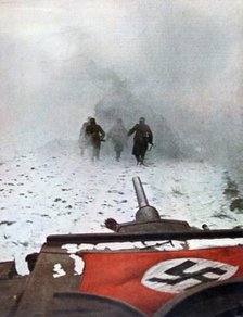 An uncertain assault, Battle of Moscow, 1942. Artist: Unknown