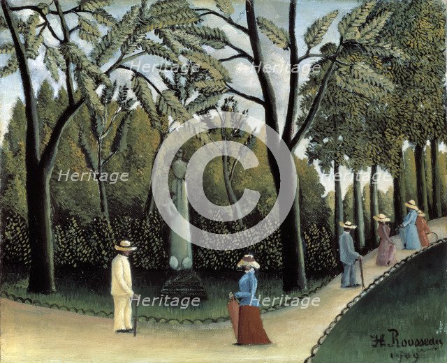 'The Luxembourg Gardens, Monument to Chopin', 1909. Artist: Henri Rousseau