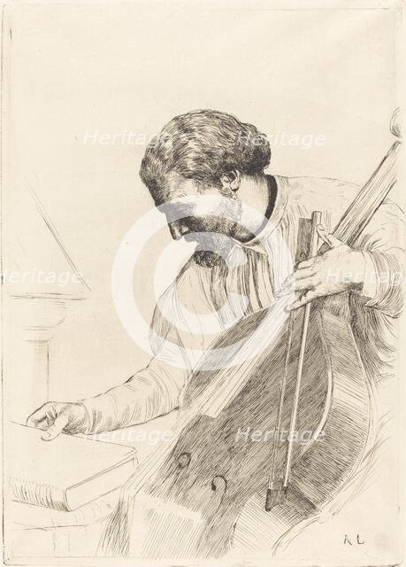 Contre-bass Player (Le joueur de contre-basse). Creator: Alphonse Legros.