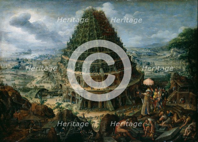 The Tower of Babel, 1595. Artist: Valckenborch, Marten van (1535-1612)