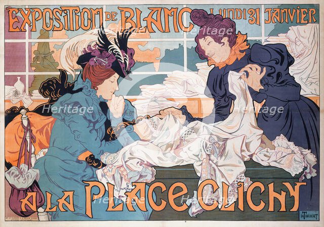 Exposition de Blanc a la Place Clichy, 1898. Creator: Thiriet, Henri (1873-1946).