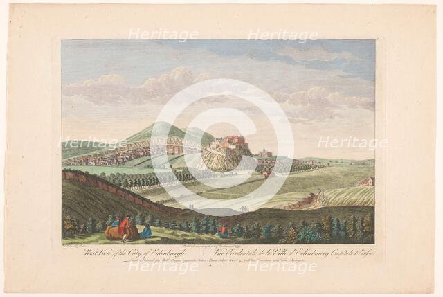 West view of the city of Edinburgh, Scotland, 1753. Creator: Paul Sandby.