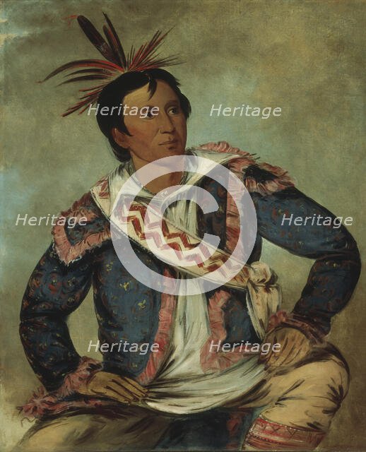 Há-tchoo-túc-knee, Snapping Turtle, a Half-breed, 1834. Creator: George Catlin.