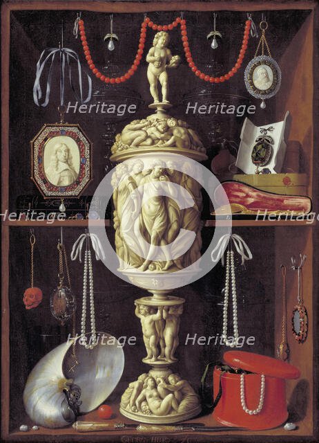 A Cabinet with Objects of Art, 1665-1667. Creator: Georg Hainz.