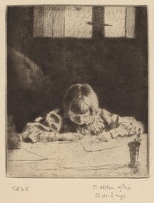 The Little Student, 1890. Creator: Julian Alden Weir.