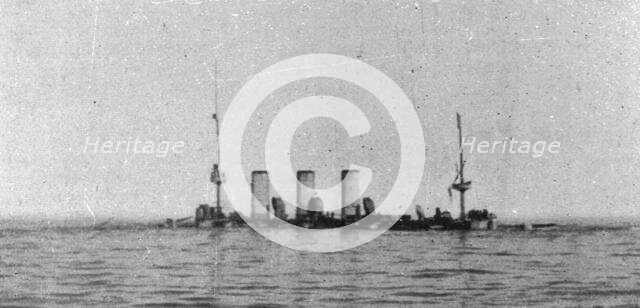 'Le croiseur ture "Medjidie" coule devant Odessa', c1915. Creator: Unknown.