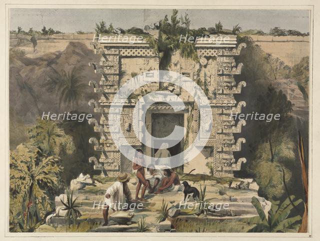 Gateway of the Great Teocallis, Uxmal. Creator: Frederick Catherwood (British, 1799-1854).