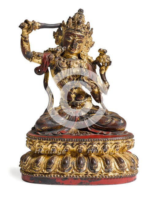Manjusri Statue (Munsu Bosal), 15th century. Creator: Tibetan culture ().