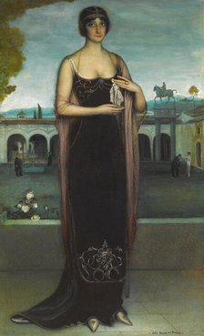 Portrait of Adela Carboné (1890-1960), c. 1911. Creator: Romero de Torres, Julio (1874-1930).