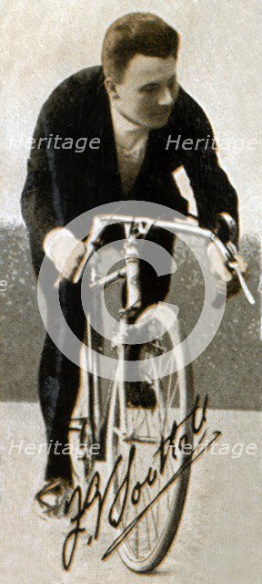 Frank Southall, cycling champion, 1935. Artist: Unknown