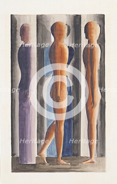 Formation. Tri-partition, 1926. Artist: Schlemmer, Oskar (1888-1943)