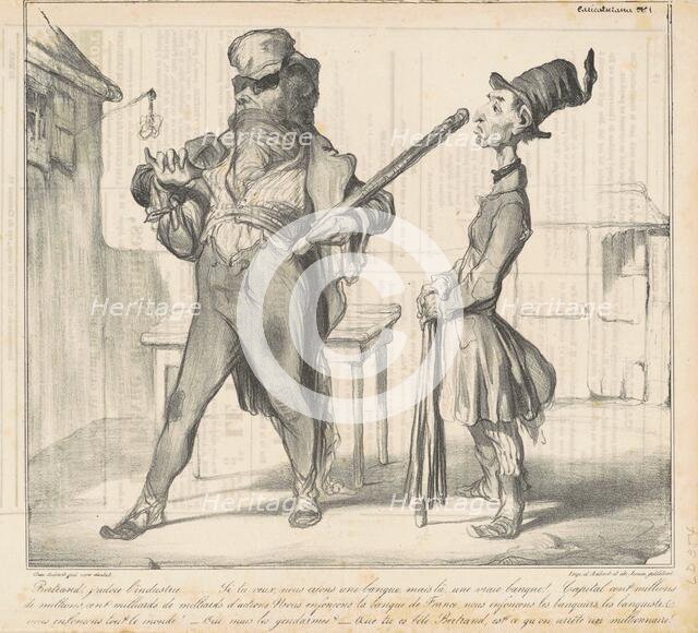 Bertrand, j'adore l'industrie..., 19th century. Creator: Honore Daumier.