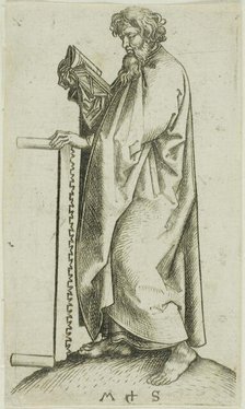 St. Simon, from Apostles, n.d. Creator: Martin Schongauer.