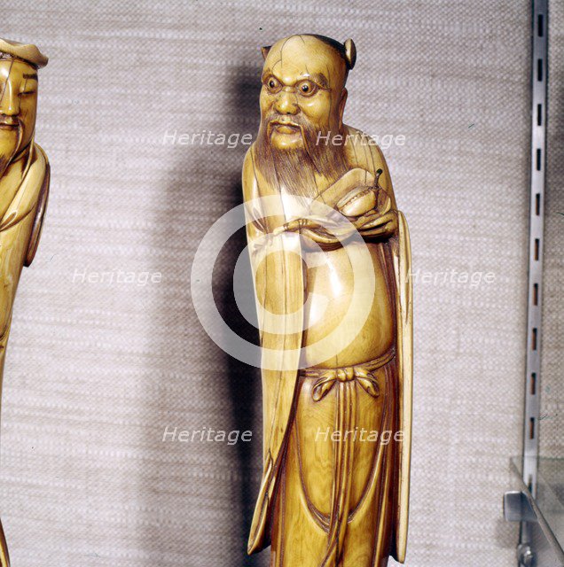 The Taoist Immortal, Chung Li Ch'Uan, Chinese Ivory, Ming Dynasty, 17th century. Artist: Unknown.