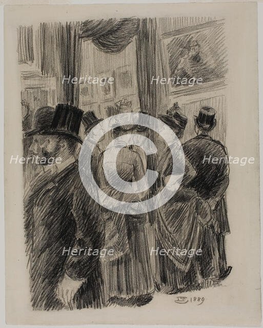 In the Gallery, 1889. Creator: Lucien Pissarro.