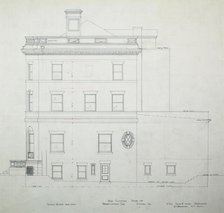 Bryan Lathrop House, Chicago, Illinois, Side Elevation, c. 1892. Creator: McKim, Mead and White.