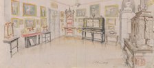 Design for a domestic interior, 1857. Creator: Anon.