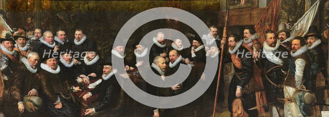 Reception of the civic guard at the Saint Sebastian range by the municipality of The Hague, 1618. Artist: Ravesteyn, Jan Anthonisz, van (1572-1657)