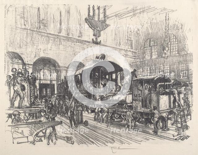 Making War Locomotives, 1917. Creator: Joseph Pennell.