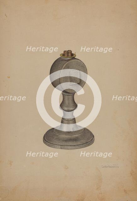 Camphor Lamp, c. 1940. Creator: LeRoy Griffith.