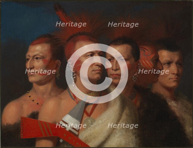 Young Omahaw, War Eagle, Little Missouri, and Pawnees, 1821. Creator: Charles Bird King.