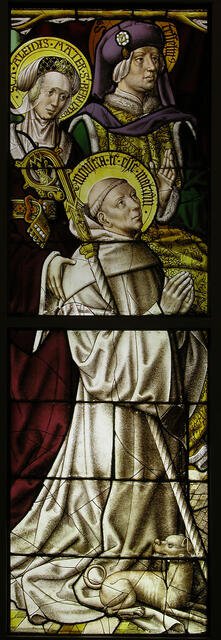 Stained Glass Panel with St. Bernard, German, ca. 1505-08. Creator: Unknown.