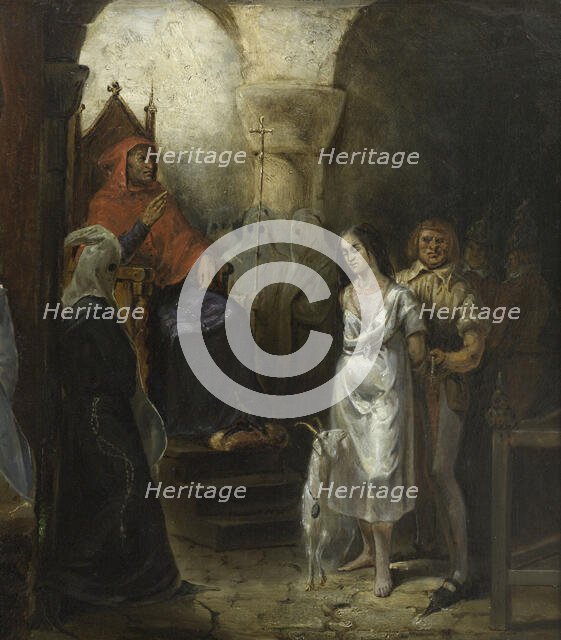 Scenes of Notre-Dame de Paris, 1832. Creator: Antoine Rivoulon.