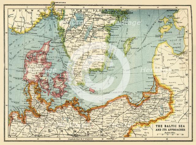 'The Baltic Sea and Its Approaches', First World War, c1915, (c1920). Creator: John Bartholomew & Son.