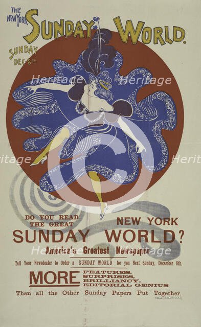 The New York Sunday world. Sunday Dec 8th. 1895, c1893 - 1897. Creator: Unknown.