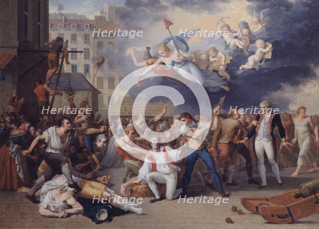 Le marquis de Pelleport (1754-1807) tente, en vain, de sauver le major de la Bastille...juillet 1789 Creator: Charles Thevenin.