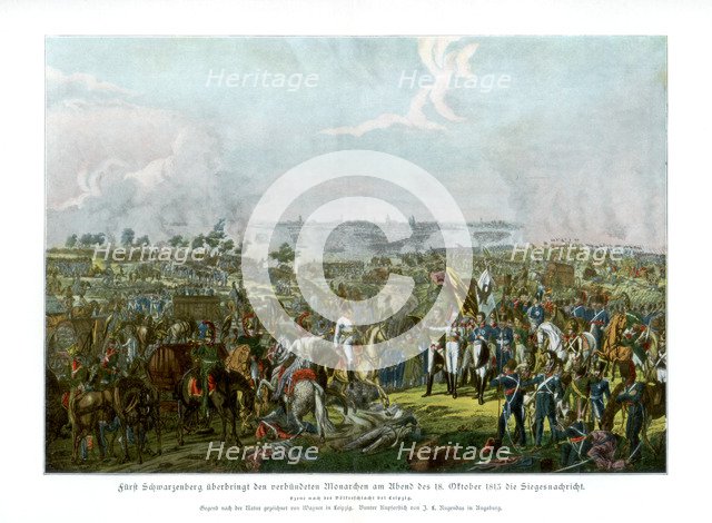 The Battle of the Nations at Leipzig, Germany, 18 October 1813 (1900). Artist: Unknown