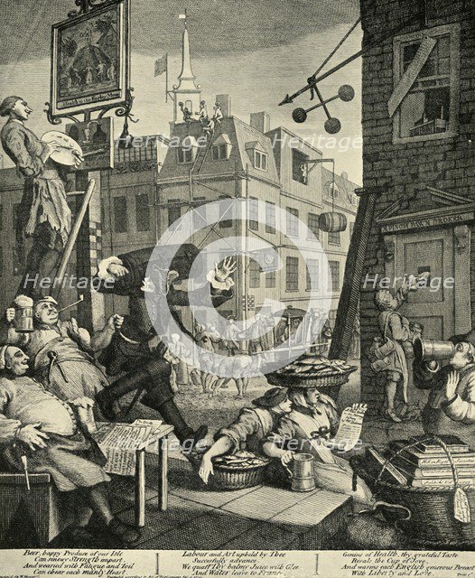 'Beer Street', 1751, (1925). Creator: William Hogarth.
