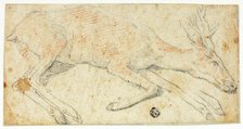 Recumbent Deer, ca. 1560-1600. Creator: Federico Zuccaro.