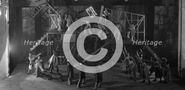 Stage design for the theatre play The Magnanimous Cuckold (Le Cocu Magnifique) by F. Crommelynck, 19 Creator: Popova, Lyubov Sergeyevna (1889-1924).