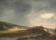 The Bridge across Tryggevælde River with a View of Koge, Zealand, 1813-1816. Creator: Johan Christian Dahl.