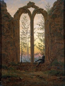 'The Dreamer (Ruins of the Oybin)', c1835. Artist: Caspar David Friedrich