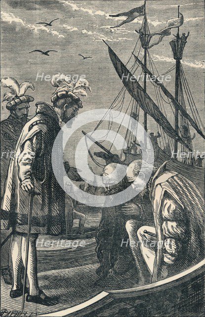 The King Visits Vasco da Gama, 1904. Artist: Unknown.