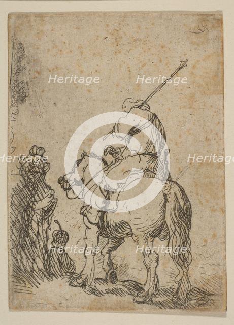 Turbaned Soldier on Horseback, ca. 1629. Creator: Rembrandt Harmensz van Rijn.