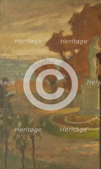 Sketch for the reception hall in the town hall of Vanves: Surroundings of Vanves, 1902. Creator: Jean Joseph Enders.