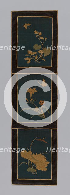 Panel (Furnishing Fabric), China, Qing dynasty (1644-1911), 1875/1900. Creator: Unknown.